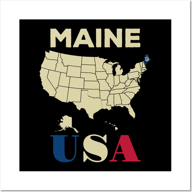 Maine Wall Art by Cuteepi